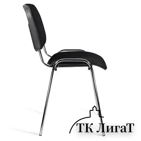 Стул STAFF "Iso Lite CF-008", хром, кожзам черный (Z-11), 532567