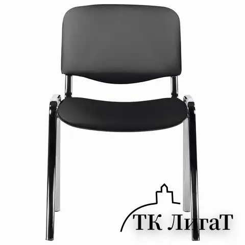 Стул STAFF "Iso Lite CF-008", хром, кожзам черный (Z-11), 532567