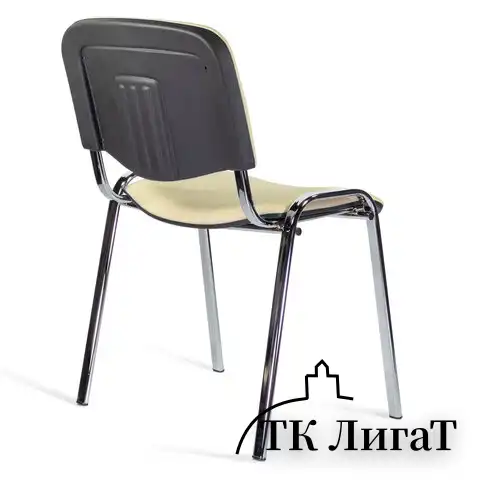Стул STAFF "Iso Lite CF-008", хром, кожзам бежевый (Z-21), 532568