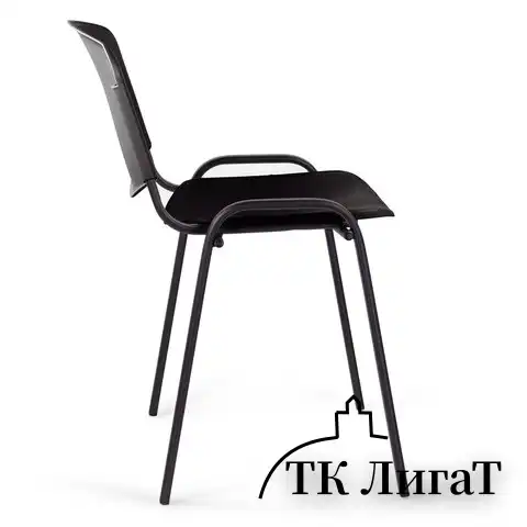 Стул STAFF "Iso Plast CF-009", черный каркас, пластик черный, 532569