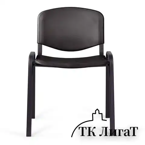 Стул STAFF "Iso Plast CF-009", черный каркас, пластик черный, 532569