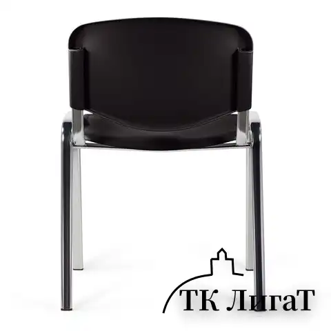 Стул STAFF "Iso Plast CF-009", хром каркас, пластик черный, 532571