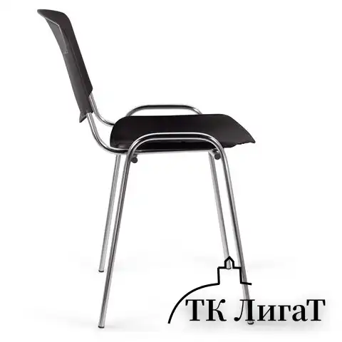 Стул STAFF "Iso Plast CF-009", хром каркас, пластик черный, 532571