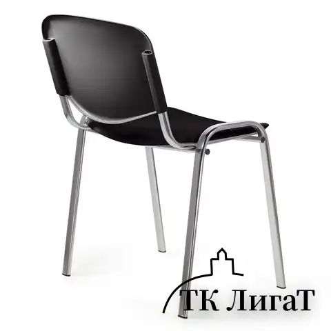 Стул STAFF "Iso Plast CF-009", хром каркас, пластик черный, 532571