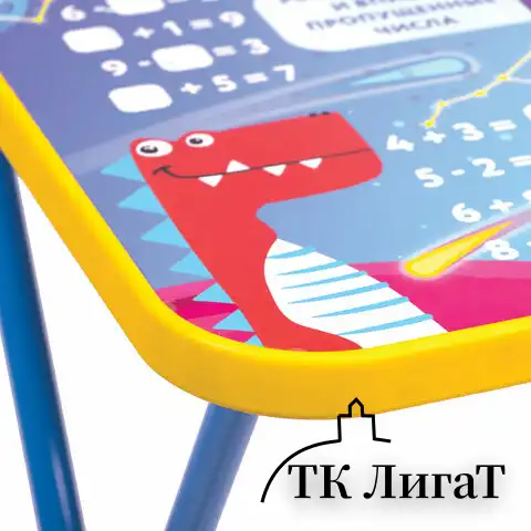 Комплект детской мебели голубой КОСМОС: стол + стул, пенал, BRAUBERG NIKA KIDS, 532634