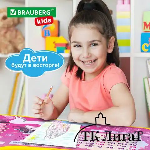 Комплект детской мебели розовый ПРИНЦЕССА: стол + стул, пенал, BRAUBERG NIKA KIDS, 532635