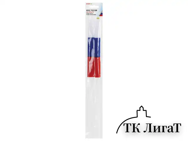 Флаг России ручной 20х30 см, без герба, с флагштоком, BRAUBERG, 550181, RU13