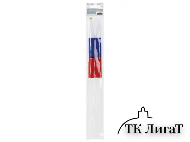 Флаг России ручной 20х30 см, без герба, с флагштоком, BRAUBERG, 550181, RU13