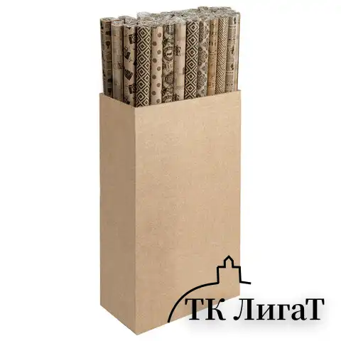 Бумага упаковочная "Kraft Unlimited", 70x100 см, 10 дизайнов ассорти, ЗОЛОТАЯ СКАЗКА, 591913