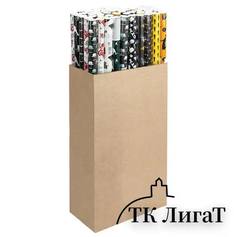Бумага упаковочная "For Men", 70x100 см, 10 дизайнов ассорти, ЗОЛОТАЯ СКАЗКА, 591914