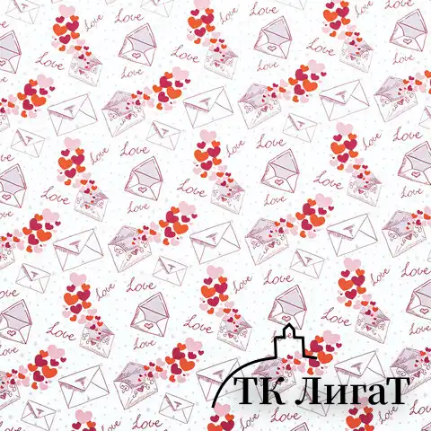 Бумага упаковочная "Love Story", 70x100 см, 10 дизайнов ассорти, ЗОЛОТАЯ СКАЗКА, 591916
