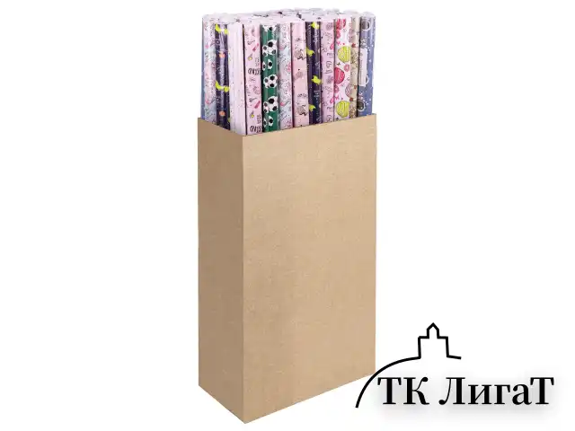 Бумага упаковочная "For Kids", 70x100 см, 10 дизайнов ассорти, ЗОЛОТАЯ СКАЗКА, 591918