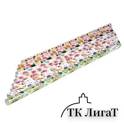 Бумага упаковочная "Sweet Life" 70x100 см, 10 дизайнов ассорти, ЗОЛОТАЯ СКАЗКА, 591920