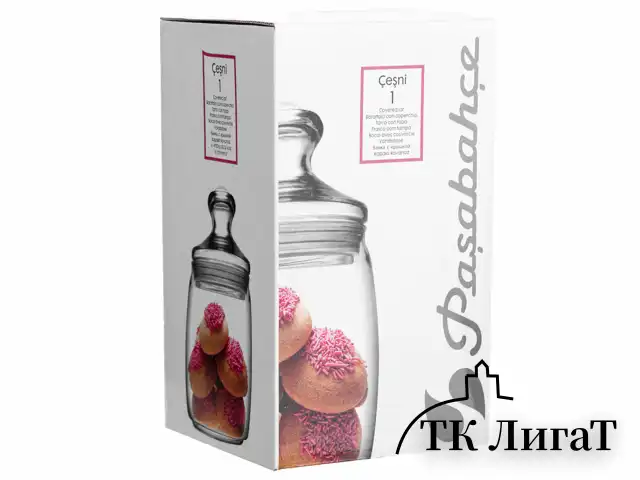 Банка с крышкой "Cesni" для сыпучих продуктов, 1 шт., 940 мл, стекло, PASABAHCE, 97560
