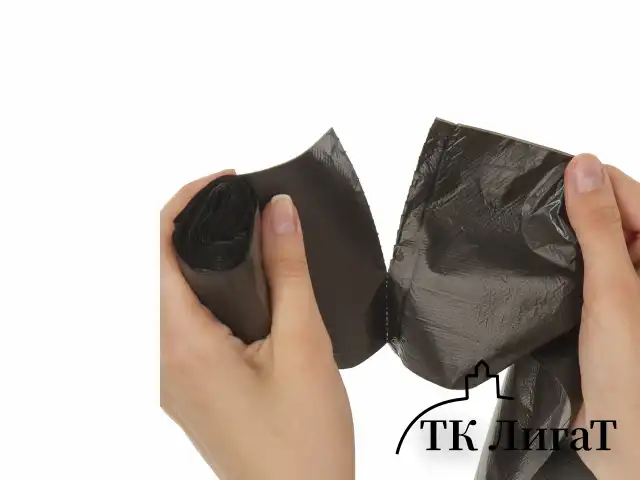 Мешки для мусора 30 л, черные, в рулоне 20 шт., прочные, ПНД 10 мкм, 50х60 см, ОФИСНАЯ ПЛАНЕТА, 601380