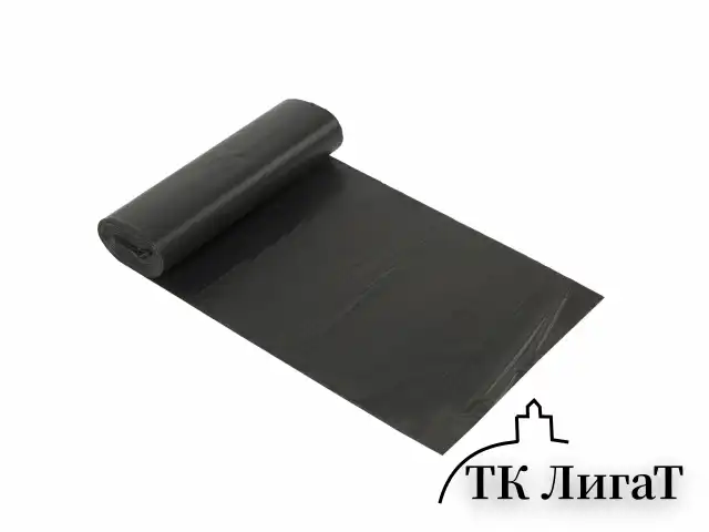 Мешки для мусора 120 л, черные, в рулоне 10 шт., прочные, ПНД 20 мкм, 70х110 см, ОФИСНАЯ ПЛАНЕТА, 601390