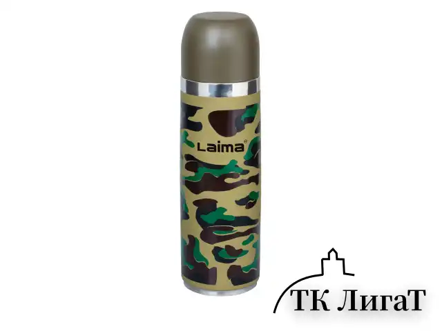 Термос LAIMA с узким горлом, 0,5 л, нержавеющая сталь, хаки, 601409