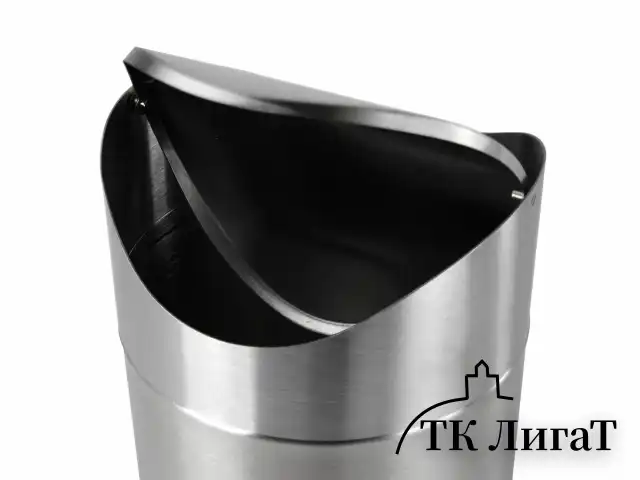 Урна для мусора LAIMA настольная, с качающейся крышкой, 1,2 л, 18,5х13х12,8 см, нержавеющая сталь, матовая, 601618