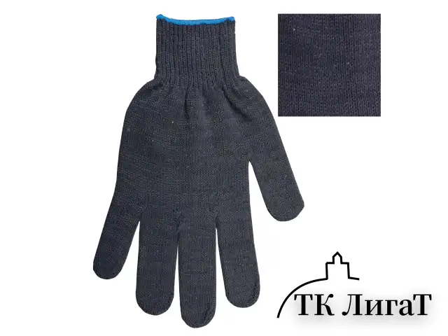 Перчатки хлопчатобумажные, КОМПЛЕКТ 5 ПАР, 10 класс, 40-42 г, 116 текс, ПВХ точка, LAIMA ЛЮКС, ЧЕРНЫЕ, 601914