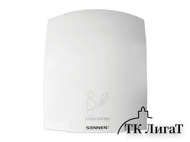 Сушилка для рук SONNEN HD-688, 2000 Вт, пластиковый корпус, белая, 604192