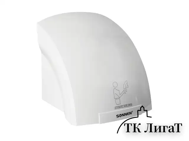 Сушилка для рук SONNEN HD-688, 2000 Вт, пластиковый корпус, белая, 604192