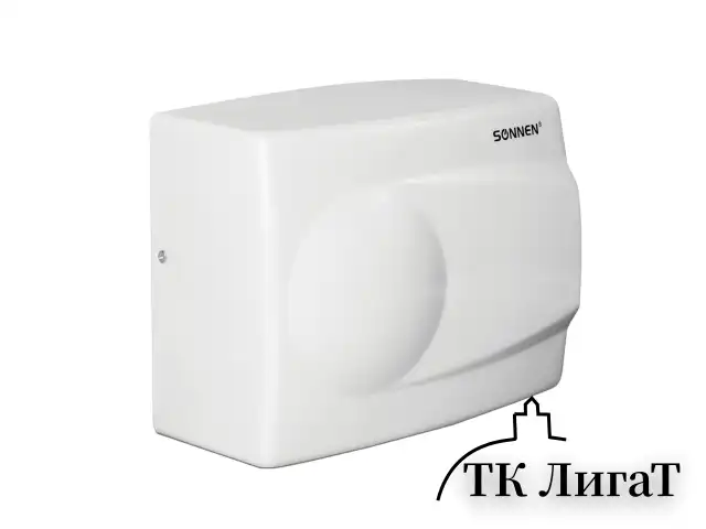 Сушилка для рук SONNEN HD-298, 1500 Вт, металлический корпус, антивандальная, белая, 604193