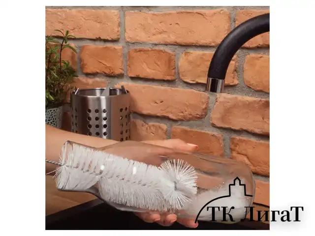 Ершик для мытья бутылок, пластиковый, длина 43 см, YORK, 41030