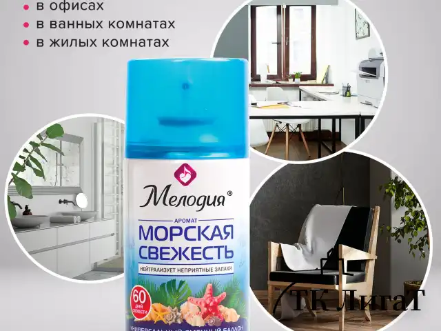 Сменный баллон 250 мл МЕЛОДИЯ "Морская свежесть", для автоматических освежителелей, универсальный, 605226
