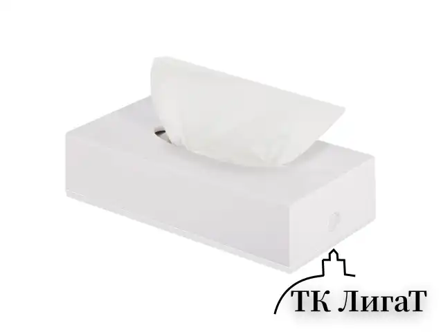 Диспенсер для косметических салфеток LAIMA CLASSIC, настольный/настенный, пластиковый, белый, 605392