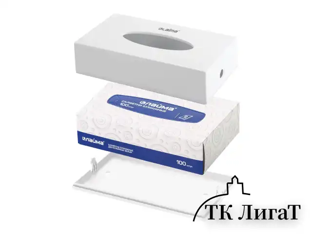 Диспенсер для косметических салфеток LAIMA CLASSIC, настольный/настенный, пластиковый, белый, 605392