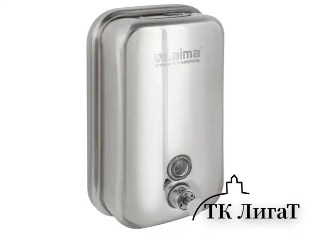 Дозатор для жидкого мыла LAIMA PROFESSIONAL INOX (гарантия 3 года), 1 л, нержавеющая сталь, зеркальный, 605393