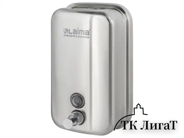 Дозатор для жидкого мыла LAIMA PROFESSIONAL INOX (гарантия 3 года), 1 л, нержавеющая сталь, зеркальный, 605393
