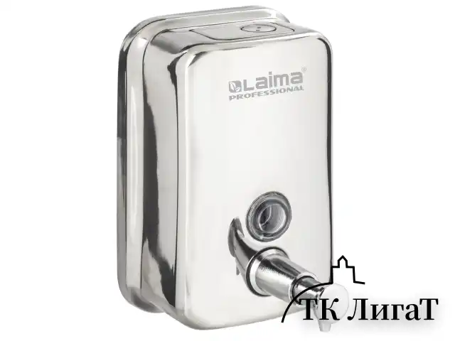Дозатор для жидкого мыла LAIMA PROFESSIONAL INOX (гарантия 3 года), 0,5 л, нержавеющая сталь, зеркальный, 605394