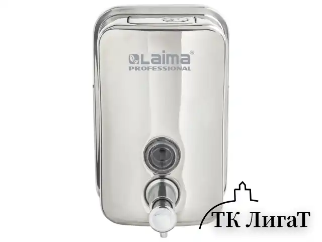 Дозатор для жидкого мыла LAIMA PROFESSIONAL INOX (гарантия 3 года), 0,5 л, нержавеющая сталь, зеркальный, 605394