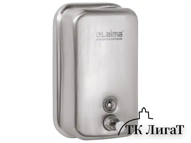 Дозатор для жидкого мыла LAIMA PROFESSIONAL INOX (гарантия 3 года), 1 л, нержавеющая сталь, матовый, 605395