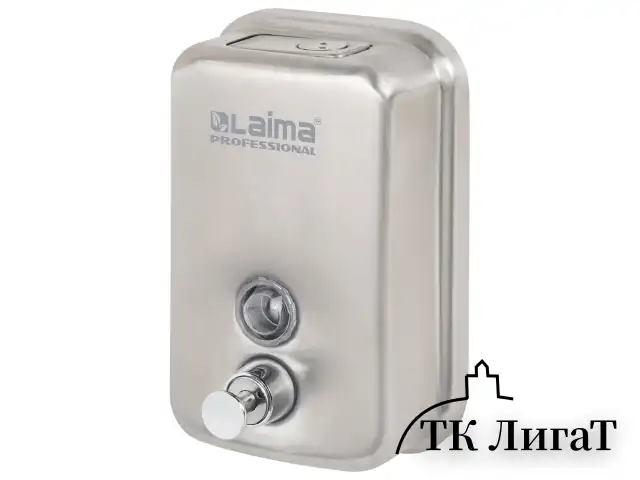 Дозатор для жидкого мыла LAIMA PROFESSIONAL INOX (гарантия 3 года), 0,5 л, нержавеющая сталь, матовый, 605396