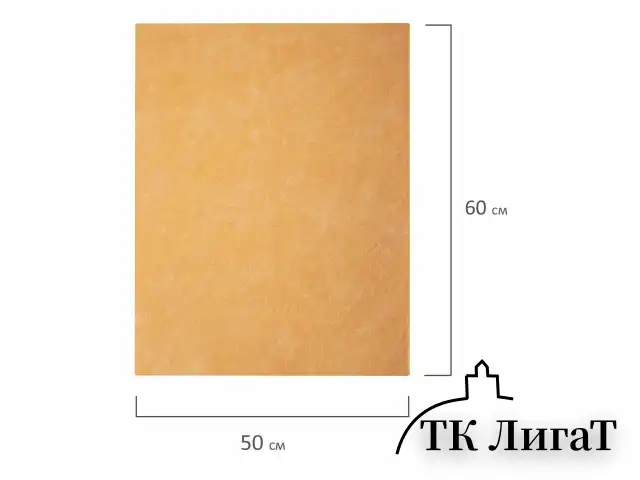 Тряпка ВИСКОЗНАЯ универсальная STANDART, 50х60 см, 120 г/м2, оранжевая, ЛЮБАША, К4118, 605498