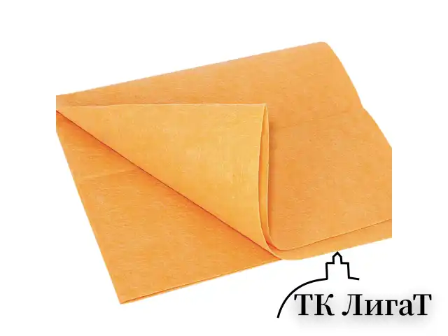 Тряпка ВИСКОЗНАЯ универсальная STANDART, 50х60 см, 120 г/м2, оранжевая, ЛЮБАША, К4118, 605498