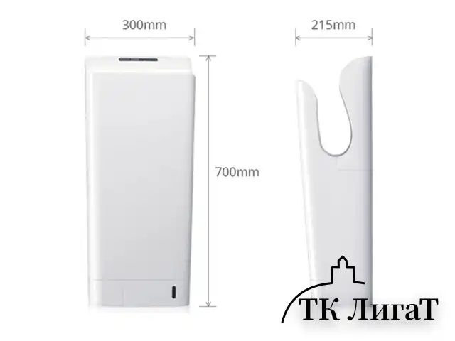Сушилка для рук KSITEX UV-9999, 2050 Вт, ультрафиолет, погружного типа, время сушки 10 секунд, пластик, белая