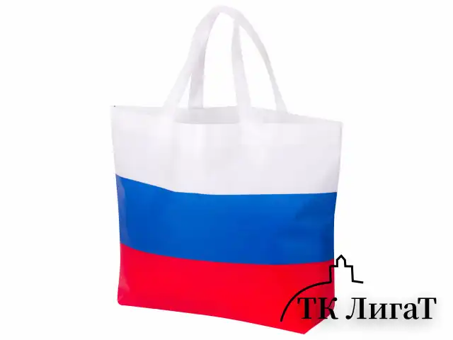 Сумка "Флаг России" триколор, 40х29 см, нетканое полотно, BRAUBERG, 605519, RU39