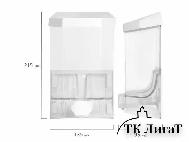 Дозатор для жидкого мыла LAIMA PROFESSIONAL ORIGINAL, НАЛИВНОЙ, 1 л, прозрачный, пластик, 605773