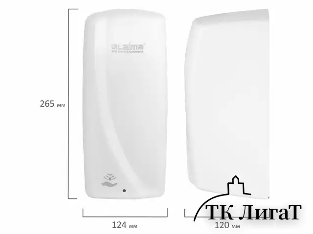 Дозатор для мыла-пены LAIMA PROFESSIONAL ORIGINAL, НАЛИВНОЙ, СЕНСОРНЫЙ, 1 л, белый, ABS-пластик, 605780