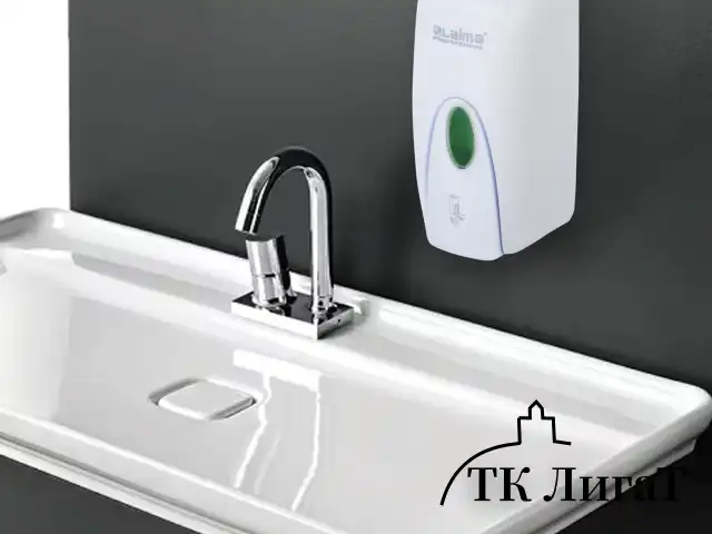 Дозатор для жидкого мыла LAIMA PROFESSIONAL ORIGINAL, НАЛИВНОЙ, 1 л, белый, ABS-пластик, 605782