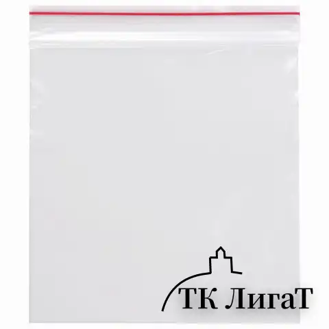 Пакеты с замком ZIP LOCK "зиплок", комплект 100 шт., 100х100 мм, ПВД, толщина 35 микрон, BRAUBERG, 606210
