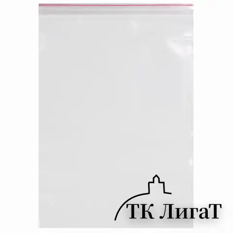 Пакеты с замком ZIP LOCK "зиплок", комплект 100 шт., 400х500 мм, ПВД, толщина 40 микрон, BRAUBERG, 606219