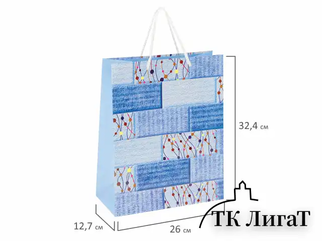 Пакет подарочный 26x12,7x32,4 см, ЗОЛОТАЯ СКАЗКА "Абстракция", ламинированный, 606600