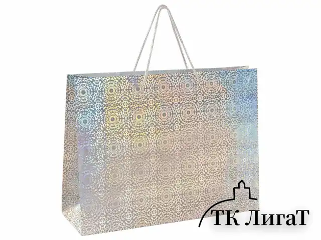 Пакет подарочный 44,7x12,7x33 см, ЗОЛОТАЯ СКАЗКА голография, ассорти 3 цвета, 606609