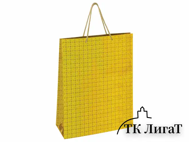 Пакет подарочный 33x12,7x44,7 см, ЗОЛОТАЯ СКАЗКА голография, ассорти 3 цвета, 606610