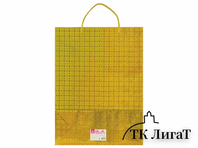 Пакет подарочный 33x12,7x44,7 см, ЗОЛОТАЯ СКАЗКА голография, ассорти 3 цвета, 606610
