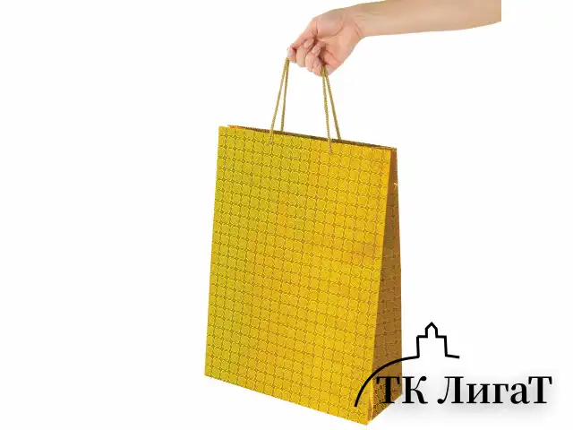 Пакет подарочный 33x12,7x44,7 см, ЗОЛОТАЯ СКАЗКА голография, ассорти 3 цвета, 606610